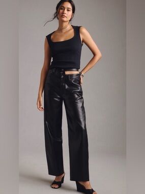 Maeve Black Square-Neck Tank